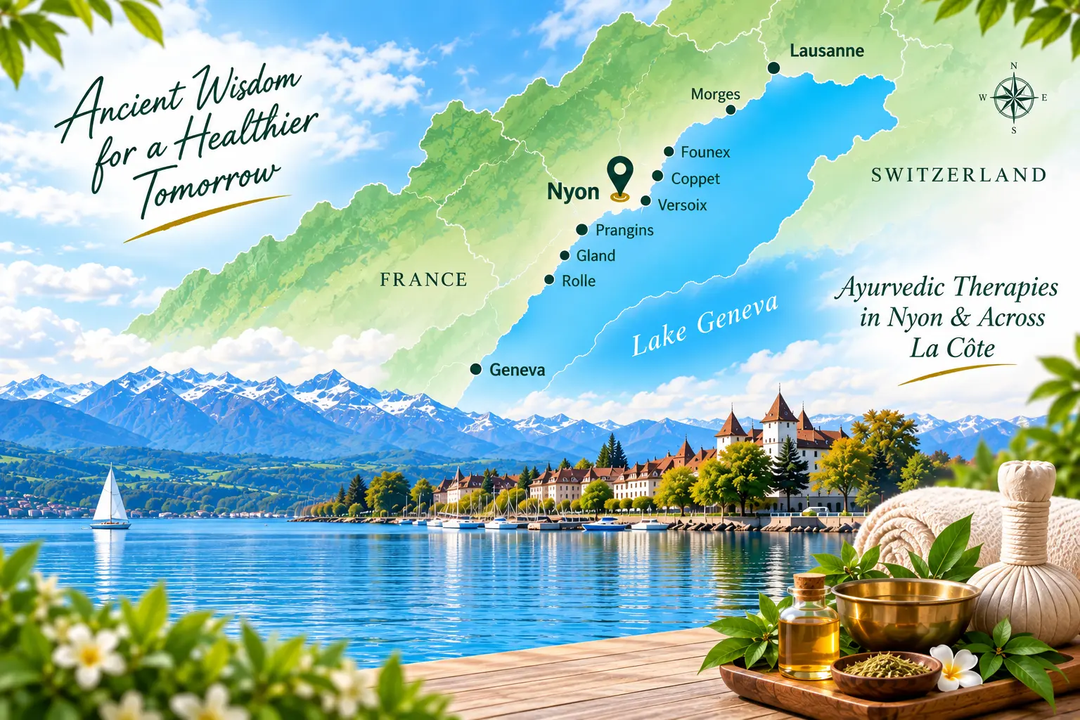 Map Nyon Lac Léman